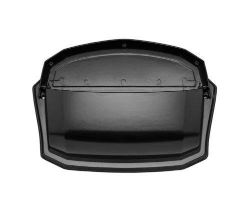 Open black wall mount mailbox