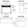 Diagram of Saratoga locking wall mount mailbox