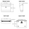 Diagram of Princeton locking wall mount mailbox