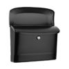 Open black wall mount mailbox