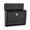 Open black wall mount mailbox