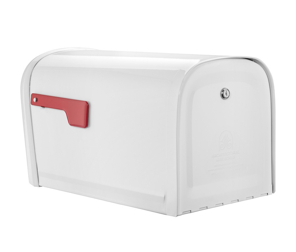 Oasis® 360 Locking Post Mount Mailbox – White | Architectural Mailboxes