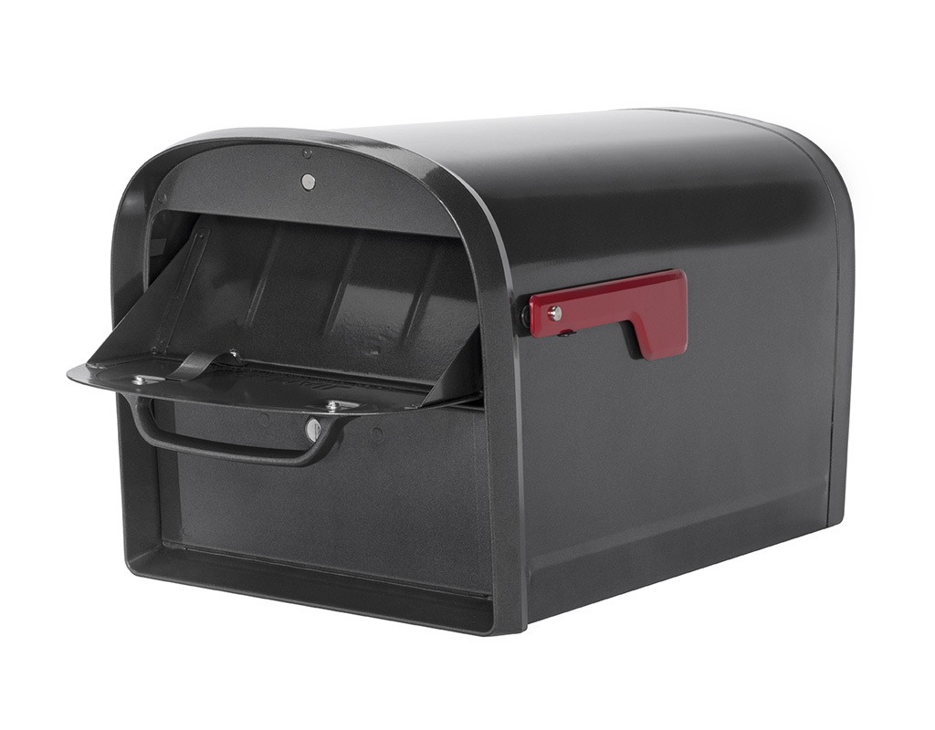 Oasis® 360 Locking Post Mount Mailbox – Pewter | Architectural Mailboxes