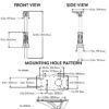 Diagram of elevado mailbox post