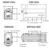 Diagram of the carlisle post mount mailbox