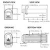 Diagram of the winston post mount mailbox