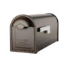 Bronze mailbox with silver flag