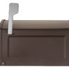 Bronze mailbox with gray flag raised