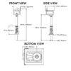 Diagram of centennial mailbox and post kit