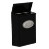 black wall mount mail box with silver "mail" plaque