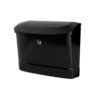 Side of black wall mount mailbox