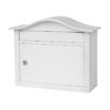 Front of white wall mount mailbox