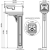 Diagram of Black Mailbox Post Kit