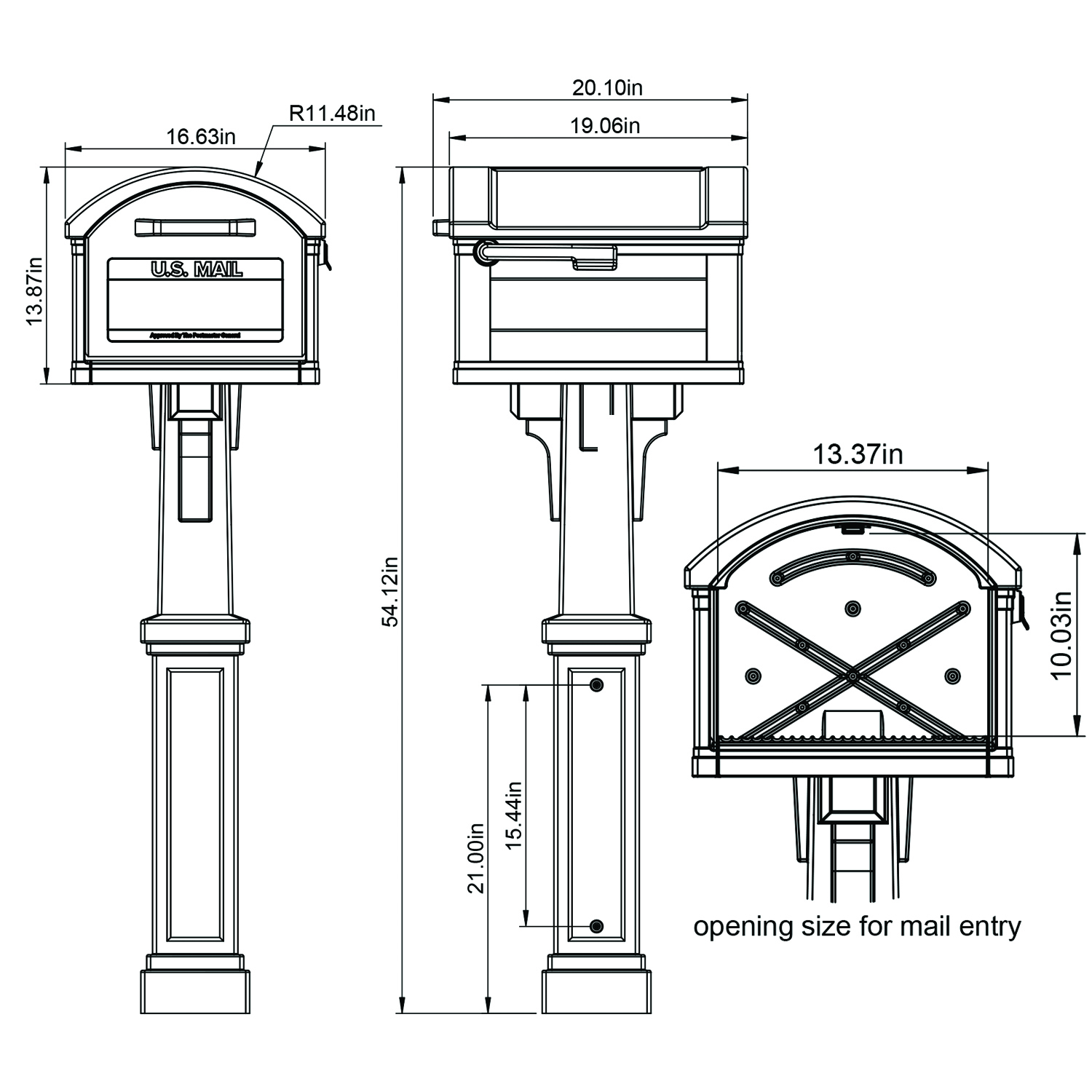 Grand Haven Mailbox & Post Kit – Mocha | Architectural Mailboxes