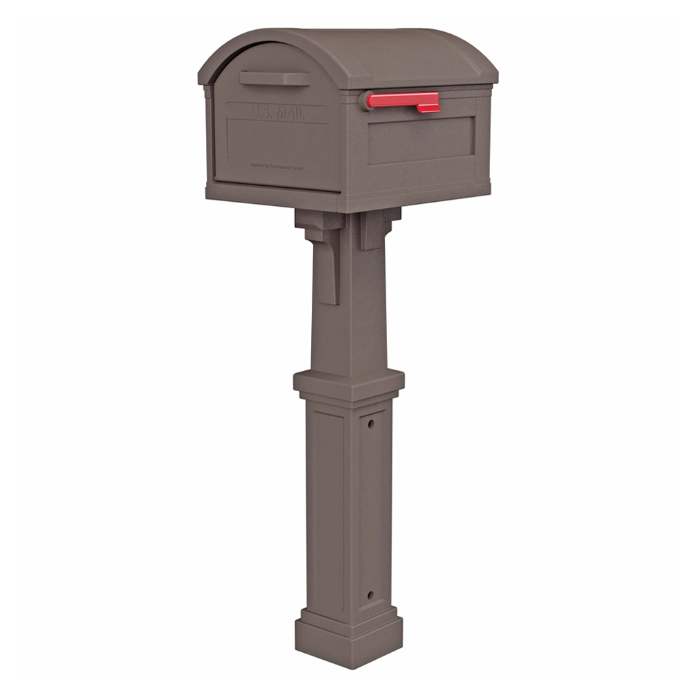 Grand Haven Mailbox & Post Kit – Mocha | Architectural Mailboxes