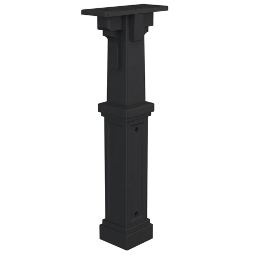 Side of Black Mailbox Post