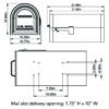 Diagram of locking post mount mailbox