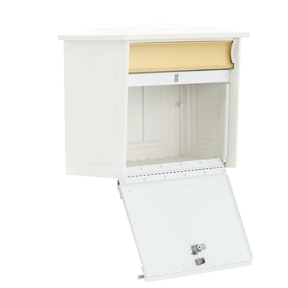 Mailsafe Locking Wall Mount Mailbox – White | Architectural Mailboxes