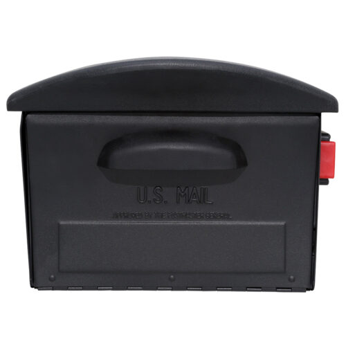 Front of Black Wall Mount Mailbox