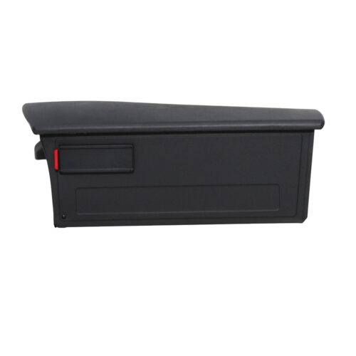 Side of Black Wall Mount Mailbox