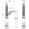 Diagram of Victorian mailbox post